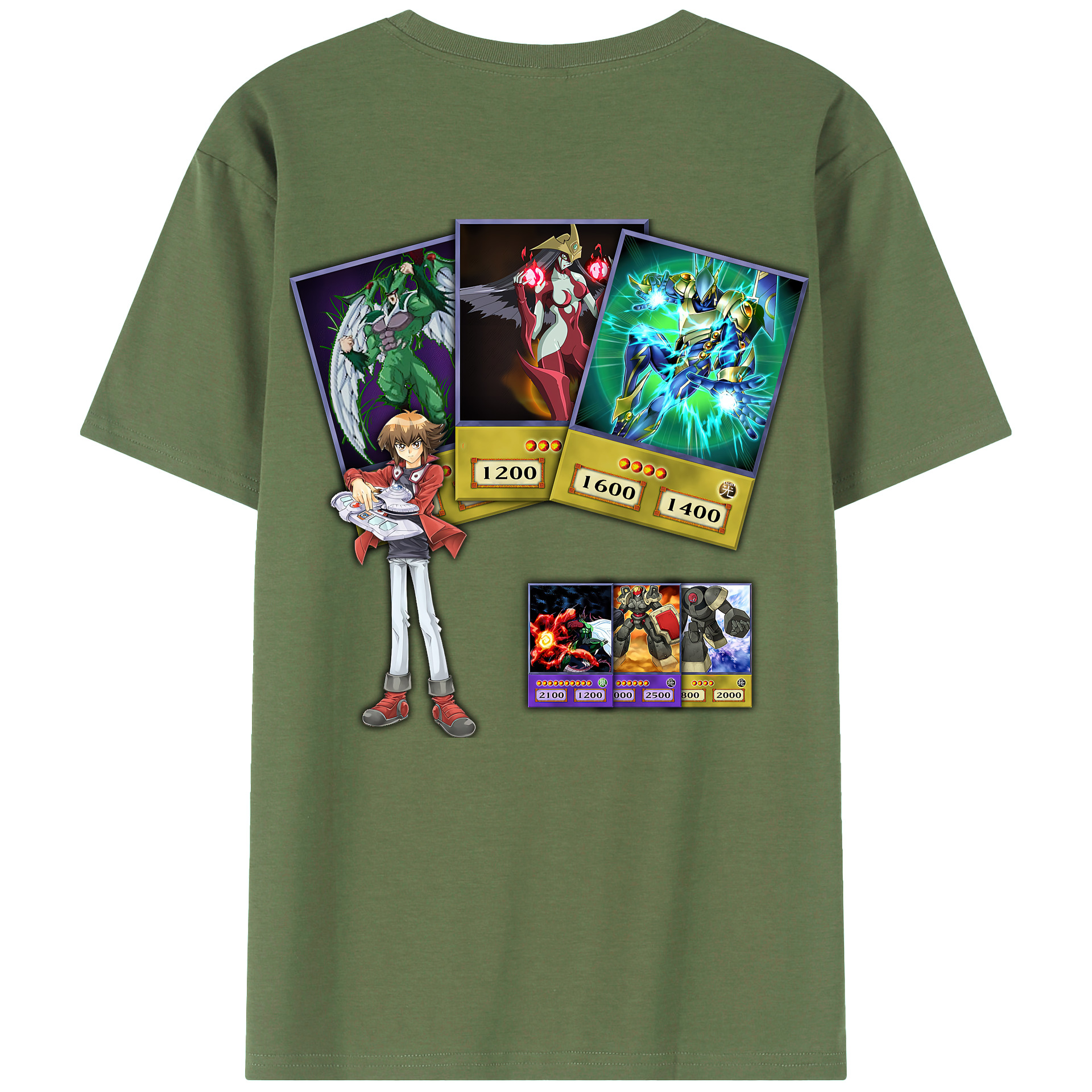 （画像用） 遊☆戯☆王 Yu-Gi-Oh! 綿100％ メンズ半袖Tシャツ（バックプリント） 通気性